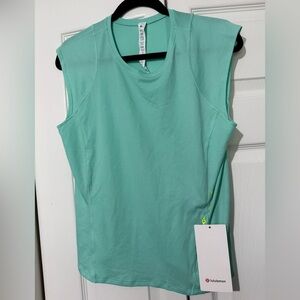 Lululemon Women’s Mint Crew Neck Cap Sleeve Pullover Hiking Tank Top Size 10